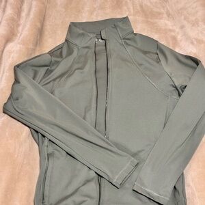 Gilly Hicks Olive Green Performance Zip Jacket